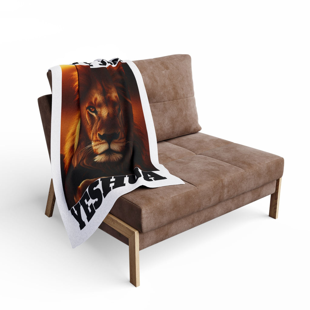 Lion of Judah Arctic Fleece Blanket, Cozy Throw, Religious Decor, Faith-Based Gift, Spiritual Home Accent