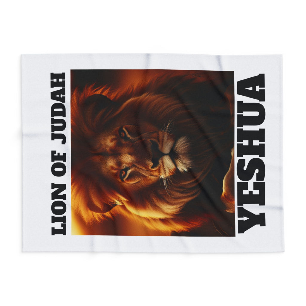 Lion of Judah Arctic Fleece Blanket, Cozy Throw, Religious Decor, Faith-Based Gift, Spiritual Home Accent