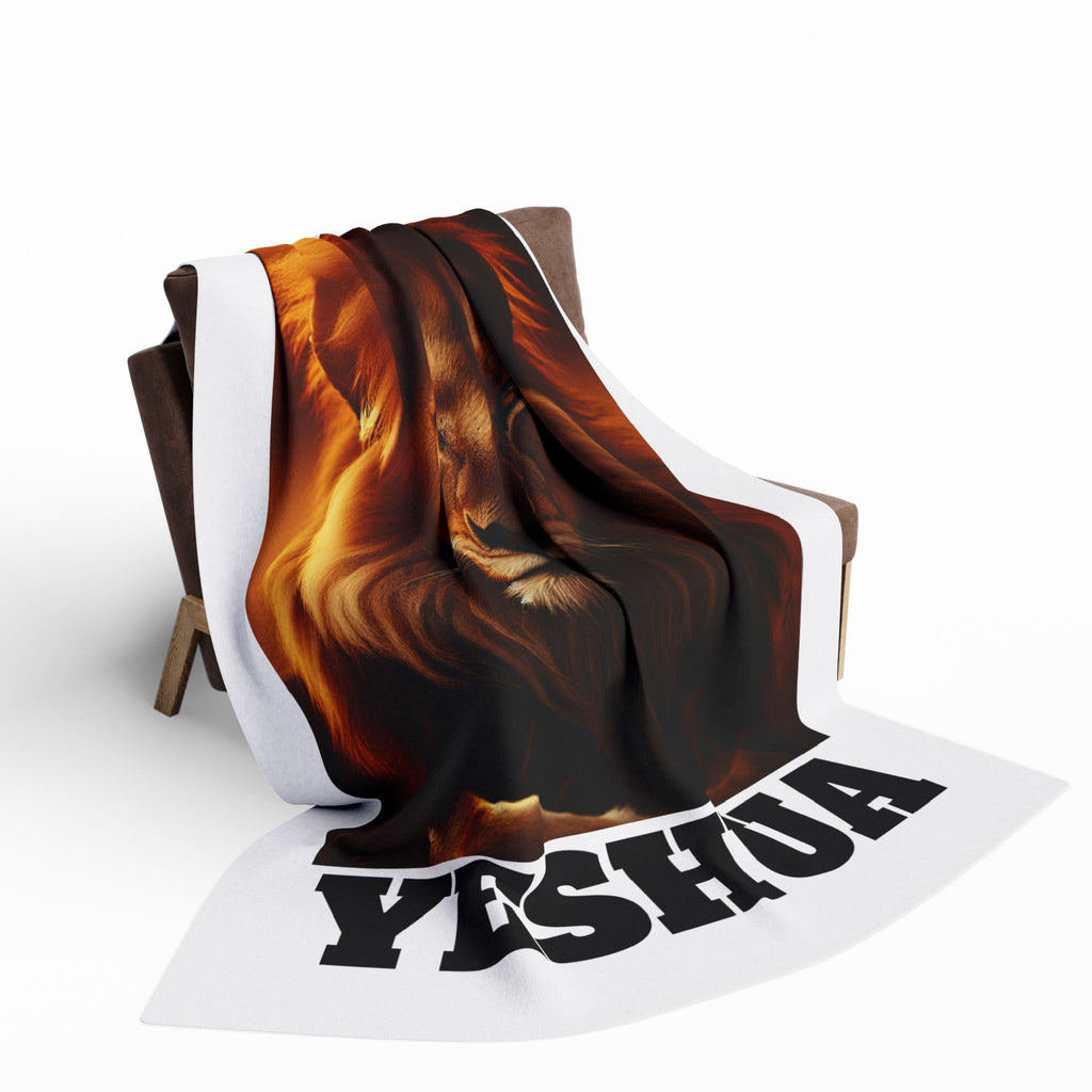 Lion of Judah Arctic Fleece Blanket, Cozy Throw, Religious Decor, Faith-Based Gift, Spiritual Home Accent