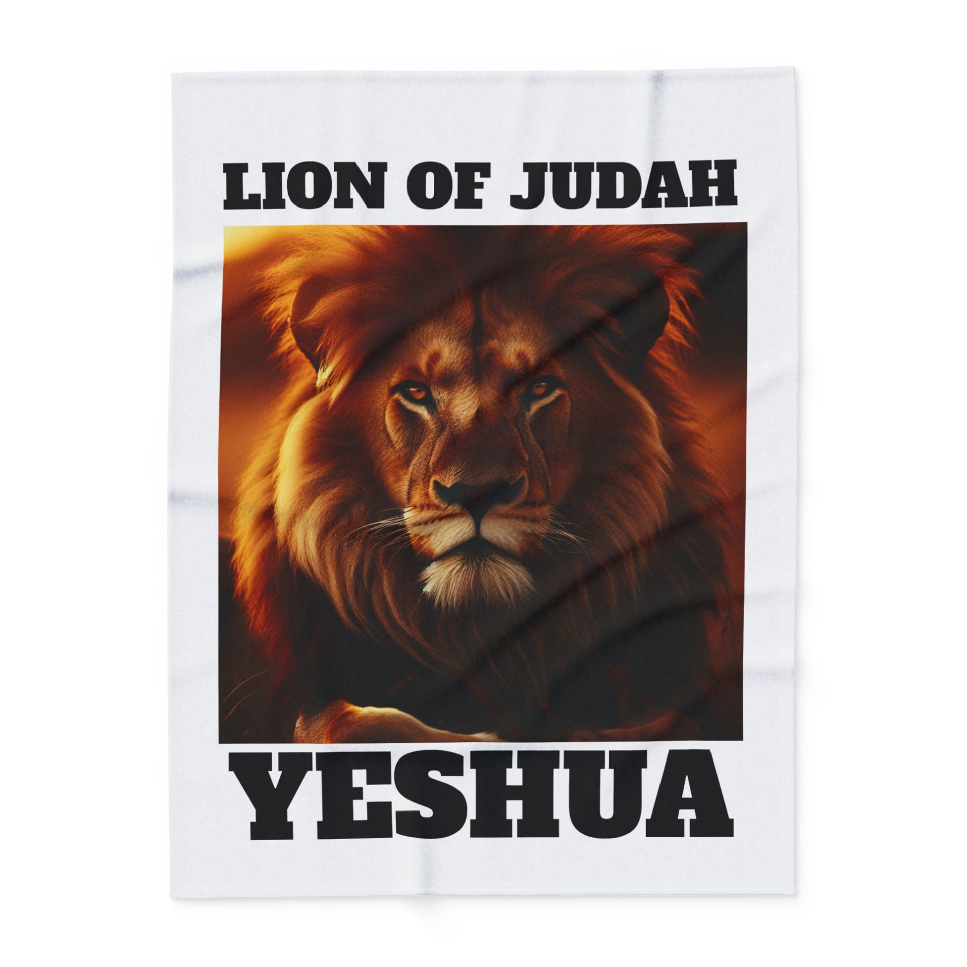 Lion of Judah Arctic Fleece Blanket, Cozy Throw, Religious Decor, Faith-Based Gift, Spiritual Home Accent