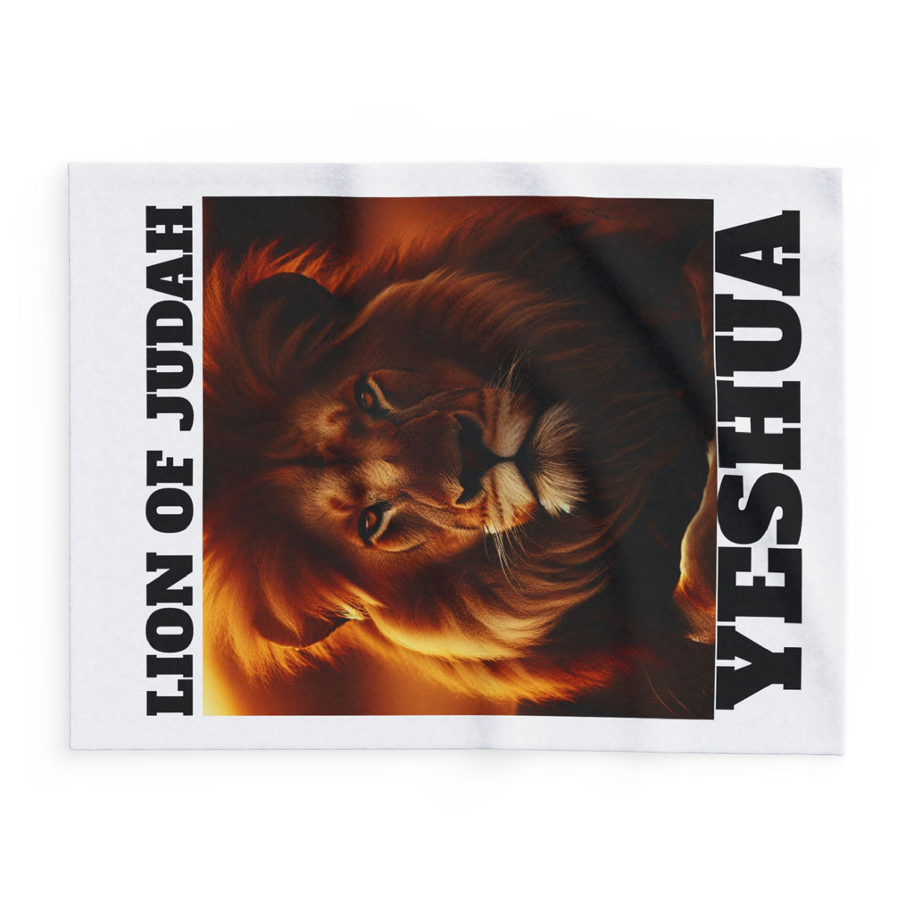 Lion of Judah Arctic Fleece Blanket, Cozy Throw, Religious Decor, Faith-Based Gift, Spiritual Home Accent